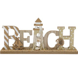 Wooden Beach Lighthouse Plaque