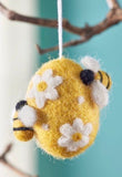 Felt Daisy & Bee Egg Decoration
