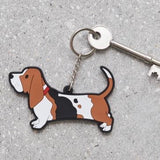 Bassett Hound dog keyring by sweet William designs