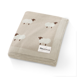100% Luxury Cotton Swaddle Baby Blanket - Sheep Design