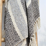 Savannah Herringbone Throw Blanket - 100% Recycled Materials