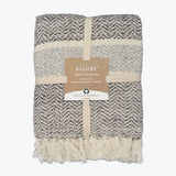 Savannah Herringbone Throw Blanket - 100% Recycled Materials