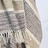 Savannah Herringbone Throw Blanket - 100% Recycled Materials