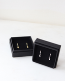Sparkle Drop Huggies Sterling Silver | 18k Gold