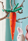 Felt Dotty Rainbow Carrot Decoration