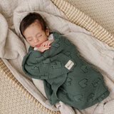 100% Luxury Cotton Receiving Swaddle Baby Blanket - Heart