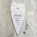 Together is a wonderful place to be long hanging heart from east of india