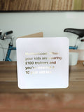 Motherhood 10 Year Old Bra - Greeting Card