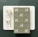 A little note of happiness with lamb design in green from east of india