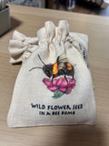 Wild Flower Seed Bee Bomb with Bee Illustrated Gift Bag