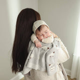 100% Luxury Cotton Swaddle Baby Blanket - Sheep Design