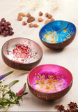 Coconut Bowl With Flowers