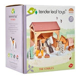 The Stables Wooden Toy Set by Tender Leaf