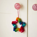 Felt Multicoloured Heart/ Star Hanging Decoration
