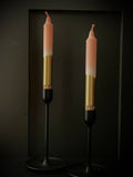 Blush Pink & Gold Dip Dyed Dinner Candles
