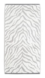 Zebra Print Sculpted Towels in Luxury Cotton - White/Grey