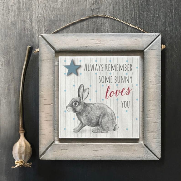 Always Remember Some Bunny Loves You' Hanging Wooden Picture - East Of India