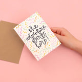 Greeting card - 'the adventure starts here'