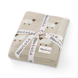 100% Luxury Cotton Swaddle Baby Blanket - Sheep Design