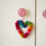 Felt Multicoloured Heart/ Star Hanging Decoration