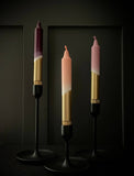 Aubergine, Heather, Blush Pink & Gold Dip Dye Dinner Candles