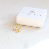 Sparkle Drop Huggies Sterling Silver | 18k Gold