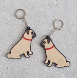 Pug Keyring - Sweet William
