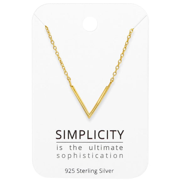 Chevron Gold Plated Necklace