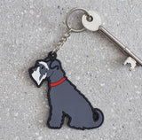 Grey Schnauzer Keyring - Sweet William