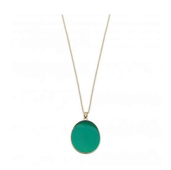 Green & Gold Drop Necklace
