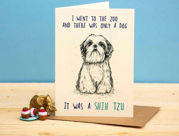 Shih Tzu Card - Everyday Card - Bewilderbeest