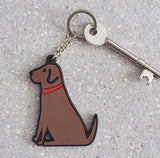 Chocolate Labrador Keyring - Sweet William