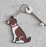 Springer Spaniel Liver Keyring - Sweet William