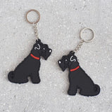 Black Schnauzer Keyring - Sweet William