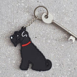 Black Schnauzer Keyring - Sweet William
