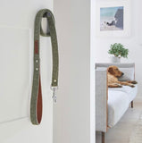 Tweed Dog Lead  - Green