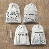 With Love Drawstring Bag (small) - East Of India
