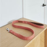Tweed Dog Lead  - Orange