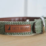Tweed Dog Collar - Green