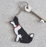 Border Collie Keyring - Sweet William