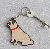 Pug keyring by sweet William desigs