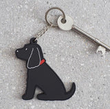Cocker spaniel black keyring by sweet William designs