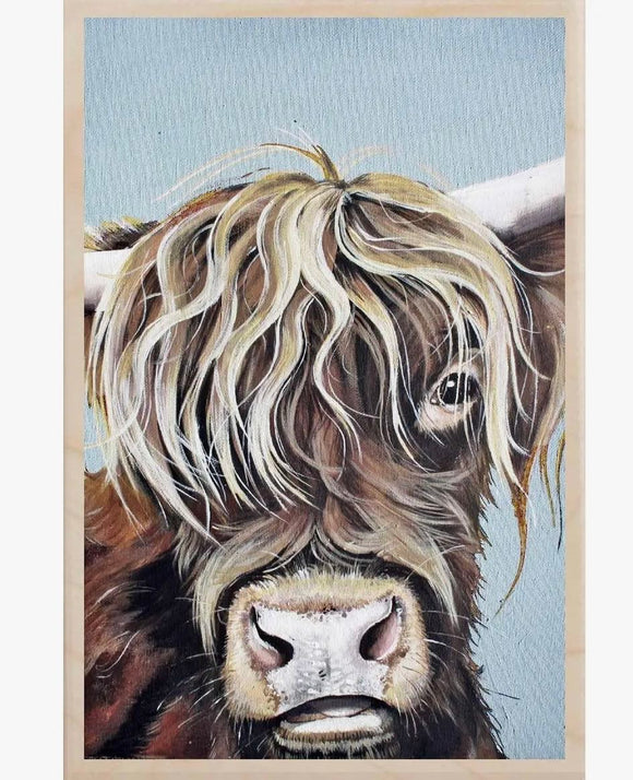 Highland Cow Wooden Postcard - The Wooden Postcard Company