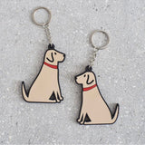 Yellow Labrador Keyring - Sweet William