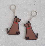 Chocolate Labrador Keyring - Sweet William