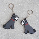 Grey Schnauzer Keyring - Sweet William