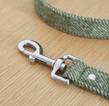 Tweed Dog Lead  - Green