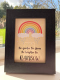 A6 Black Framed Rainbow Print