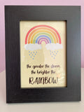 A6 Black Framed Rainbow Print