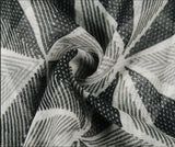 Black Tessellating Geometric Print Scarf